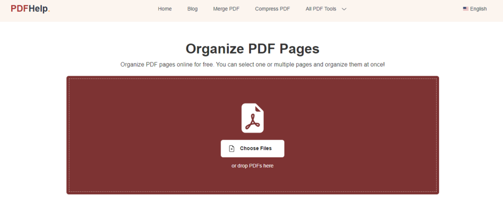 Organize Pdf Pages tool