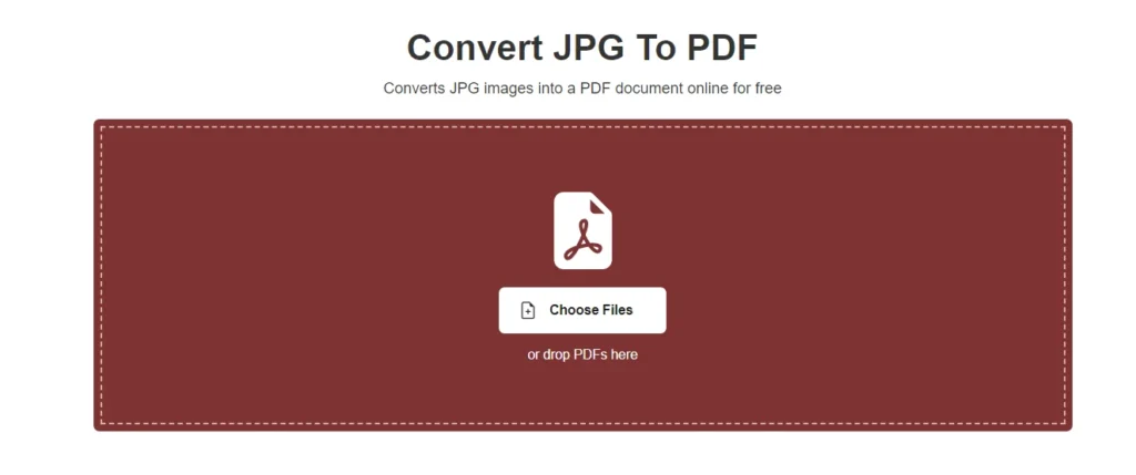 JPG To PDF tool