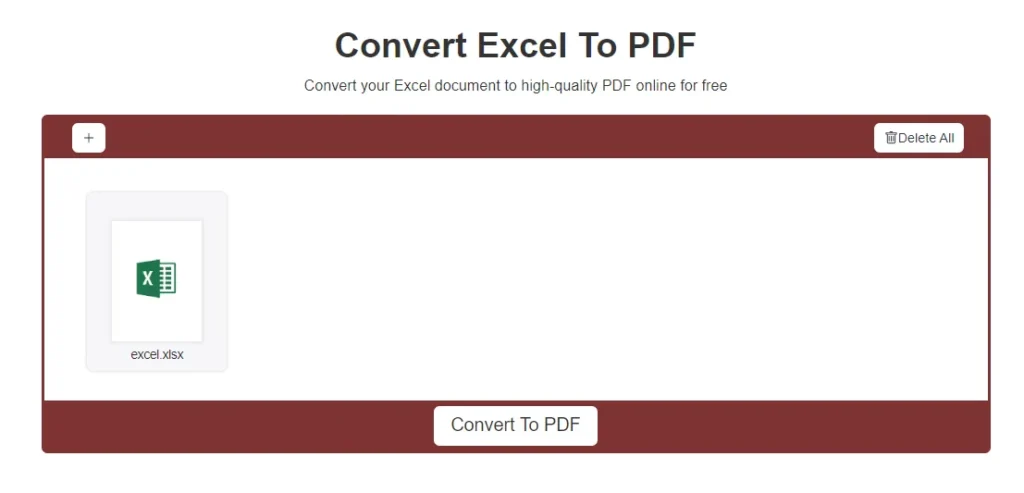 convert excel to pdf