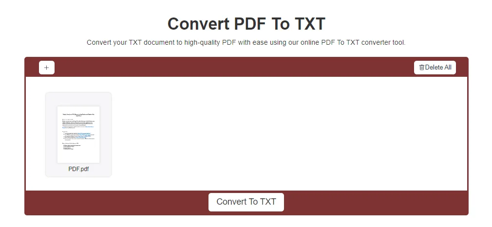 convert pdf to txt