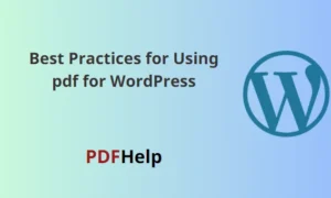 pdf for WordPress