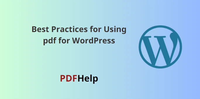 pdf for WordPress