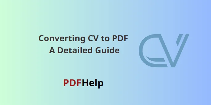 Converting CV to PDF